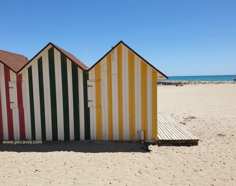 Beach Huts in El Campello Spain travel accessories 