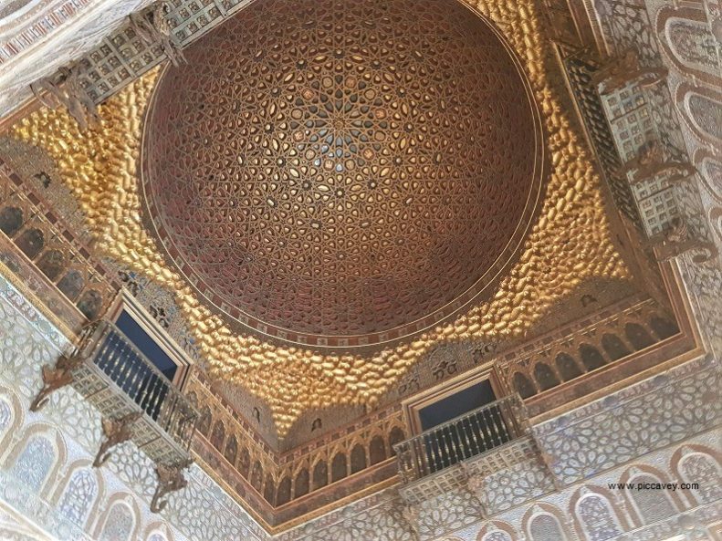 Dome inside Alcazar of Seville Spain