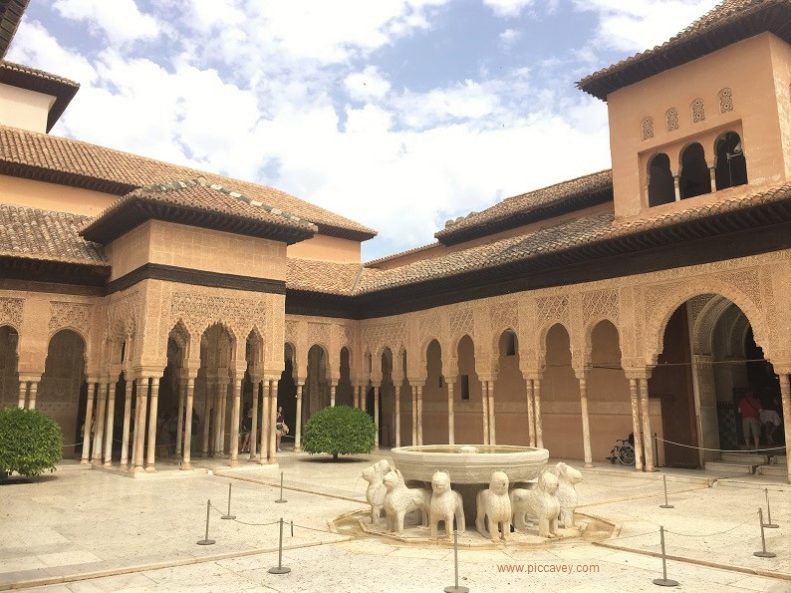 GDPR Patio Leones Nasrid Palace Alhambra Granada