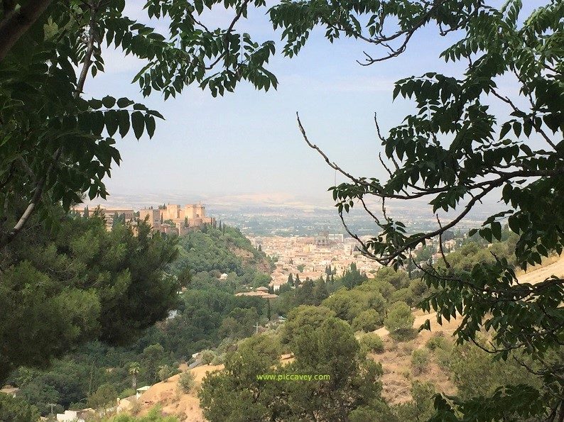 View from Sacromonte in Granada Spain
