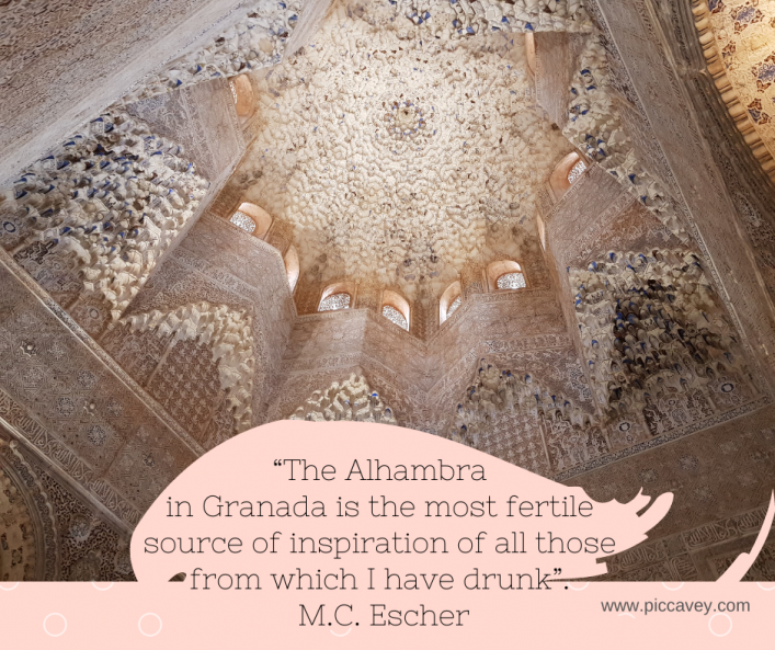 Escher Quote Alhambra in Granada Spain